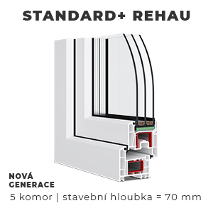 Plastové vedlejší vchodové dveře jednokřídlé 880x2080 mm pravé profil Standard+ Rehau