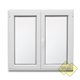 Plastové okno dvoukřídlé se štulpem 135x115 cm (1350x1150 mm), bílé, PRAVÉ