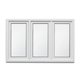 Plastové okno trojkřídlé se štulpem a sloupkem 208x154 cm (2080x1540 mm), bílé