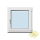 Plastové okno jednokřídlé 65x65 cm (650x650 mm), bílé, otevíravé i sklopné, PRAVÉ