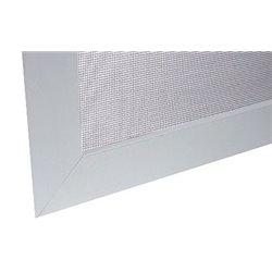 Síť proti hmyzu 380x380 mm, bílý rám, šedá síťovina, na okno o rozměru 500x500 mm