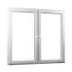 Plastové okno dvoukřídlé se sloupkem 238x154 cm (2380x1540 mm), bílé, PRAVÉ