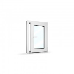 Plastové okno jednokřídlé 60x80 cm (600x800 mm), bílé, otevíravé i sklopné, PRAVÉ - otevřené