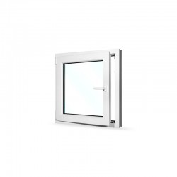 Plastové okno jednokřídlé 80x80 cm (800x800 mm), bílé, otevíravé i sklopné, LEVÉ - otevřené