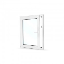 Plastové okno jednokřídlé 80x100 cm (800x1000 mm), bílé, otevíravé i sklopné, LEVÉ - otevřené