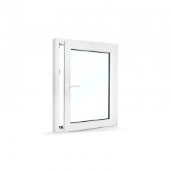 Plastové okno jednokřídlé 80x100 cm (800x1000 mm), bílé, otevíravé i sklopné, PRAVÉ - otevřené