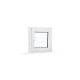 Plastové okno jednokřídlé 60x60 cm (600x600 mm), bílé, otevíravé i sklopné, PRAVÉ - postupný výkop mikroventilace