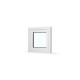 Plastové okno jednokřídlé 60x60 cm (600x600 mm), bílé, otevíravé i sklopné, LEVÉ - pohled z exteriéru