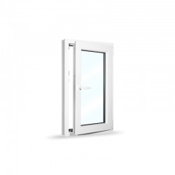 Plastové okno jednokřídlé 60x100 cm (600x1000 mm), bílé, otevíravé i sklopné, PRAVÉ - otevřené
