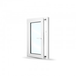 Plastové okno jednokřídlé 60x100 cm (600x1000 mm), bílé, otevíravé i sklopné, LEVÉ - otevřené
