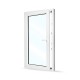 Plastové okno jednokřídlé 80x140 cm (800x1400 mm), bílé, otevíravé i sklopné, LEVÉ - otevřené