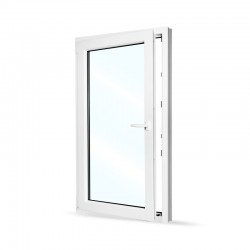 Plastové okno jednokřídlé 80x140 cm (800x1400 mm), bílé, otevíravé i sklopné, LEVÉ - otevřené