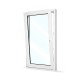 Plastové okno jednokřídlé 80x140 cm (800x1400 mm), bílé, otevíravé i sklopné, LEVÉ - sklopené
