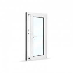 Plastové okno jednokřídlé 60x120 cm (600x1200 mm), bílé, otevíravé i sklopné, PRAVÉ - otevřené