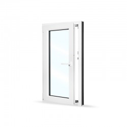 Plastové okno jednokřídlé 65x120 cm (650x1200 mm), bílé, otevíravé i sklopné, LEVÉ - otevřené
