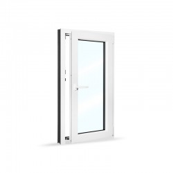 Plastové okno jednokřídlé 65x120 cm (650x1200 mm), bílé, otevíravé i sklopné, PRAVÉ - otevřené