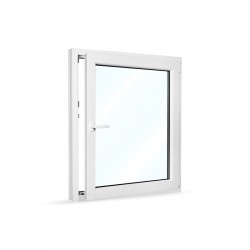 Plastové okno jednokřídlé 95x110 cm (950x1100 mm), bílé, otevíravé i sklopné, PRAVÉ - otevřené