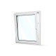 Plastové okno jednokřídlé 95x110 cm (950x1100 mm), bílé, otevíravé i sklopné, LEVÉ - sklopené