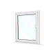 Plastové okno jednokřídlé 95x110 cm (950x1100 mm), bílé, otevíravé i sklopné, LEVÉ - postupný výklop mikroventilace