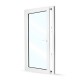 Plastové okno jednokřídlé 80x154 cm (800x1540 mm), bílé, otevíravé i sklopné, LEVÉ - otevřené