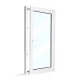 Plastové okno jednokřídlé 80x154 cm (800x1540 mm), bílé, otevíravé i sklopné, PRAVÉ - otevřené