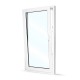 Plastové okno jednokřídlé 80x154 cm (800x1540 mm), bílé, otevíravé i sklopné, LEVÉ - sklopené
