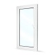 Plastové okno jednokřídlé 80x154 cm (800x1540 mm), bílé, otevíravé i sklopné, LEVÉ - postupný výklop mikroventilace
