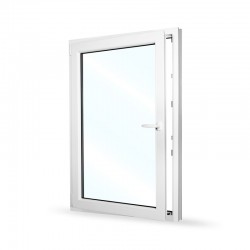 Plastové okno jednokřídlé 95x140 cm (950x1400 mm), bílé, otevíravé i sklopné, LEVÉ - otevřené