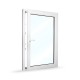 Plastové okno jednokřídlé 95x140 cm (950x1400 mm), bílé, otevíravé i sklopné, PRAVÉ - otevřené