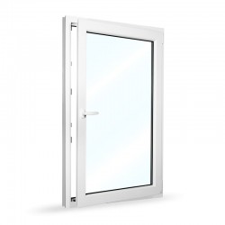 Plastové okno jednokřídlé 95x154 cm (950x1540 mm), bílé, otevíravé i sklopné, PRAVÉ - otevřené