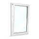 Plastové okno jednokřídlé 95x154 cm (950x1540 mm), bílé, otevíravé i sklopné, PRAVÉ - sklopené