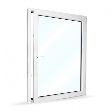 Plastové okno jednokřídlé 115x154 cm (1150x1540 mm), bílé, otevíravé i sklopné, PRAVÉ - otevřené