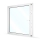 Plastové okno jednokřídlé 145x154 cm (1450x1540 mm), bílé, otevíravé i sklopné, LEVÉ - otevřené