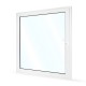 Plastové okno jednokřídlé 145x154 cm (1450x1540 mm), bílé, otevíravé i sklopné, LEVÉ - postupný výklop mikroventilace