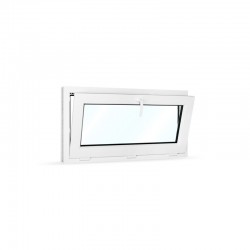Plastové okno sklopné 105x55 cm (1050x550 mm), bílé - sklopené