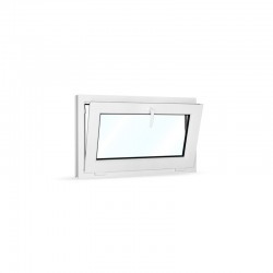 Plastové okno sklopné 90x55 cm (900x550 mm), bílé - sklopené