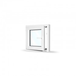 Plastové okno jednokřídlé 65x65 cm (650x650 mm), bílé, otevíravé i sklopné, LEVÉ - otevřené