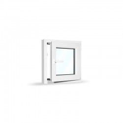 Plastové okno jednokřídlé 65x65 cm (650x650 mm), bílé, otevíravé i sklopné, PRAVÉ - otevřené