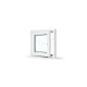 Plastové okno jednokřídlé 60x60 cm (600x600 mm), bílé, otevíravé i sklopné, LEVÉ - otevřené