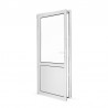 Plastové vedlejší vchodové dveře jednokřídlé 88x208 cm (880x2080 mm), dělené D2, bílé, LEVÉ
