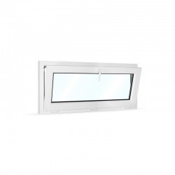 Plastové okno sklopné 120x50 cm (1200x500 mm), bílé - sklopené