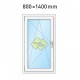 Plastové okno jednokřídlé 80x140 cm (800x1400 mm), bílé, otevíravé i sklopné, LEVÉ - nákres