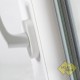 Plastové balkonové dveře jednokřídlé 88x208 cm (880x2080 mm), bílé, otevíravé i sklopné, LEVÉ