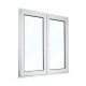 Plastové okno dvoukřídlé se štulpem 125x145 cm (1250x1450 mm), bílé, PRAVÉ