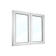 Plastové okno dvoukřídlé se štulpem 125x115 cm (1250x1150 mm), bílé, PRAVÉ