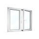 Plastové okno dvoukřídlé se štulpem 135x115 cm (1350x1150 mm), bílé, PRAVÉ