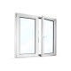 Plastové okno dvoukřídlé se štulpem 125x115 cm (1250x1150 mm), bílé, PRAVÉ
