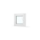 Jednokřídlé plastové okno 60x60 cm (600x600 mm), bílá|zlatý dub, otevíravé i sklopné, LEVÉ - interiér - mikroventilace
