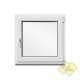 Jednokřídlé plastové okno 60x60 cm (600x600 mm), bílá|zlatý dub, otevíravé i sklopné, PRAVÉ