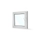 Jednokřídlé plastové okno 80x80 cm (800x800 mm), bílá|zlatý dub, otevíravé i sklopné, LEVÉ - interiér - mikroventilace